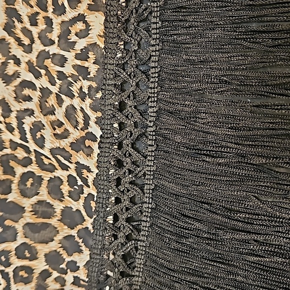 💕VERONICA M💕 Fringe Leopard Print Kimono Medium NWOT - Picture 6 of 13